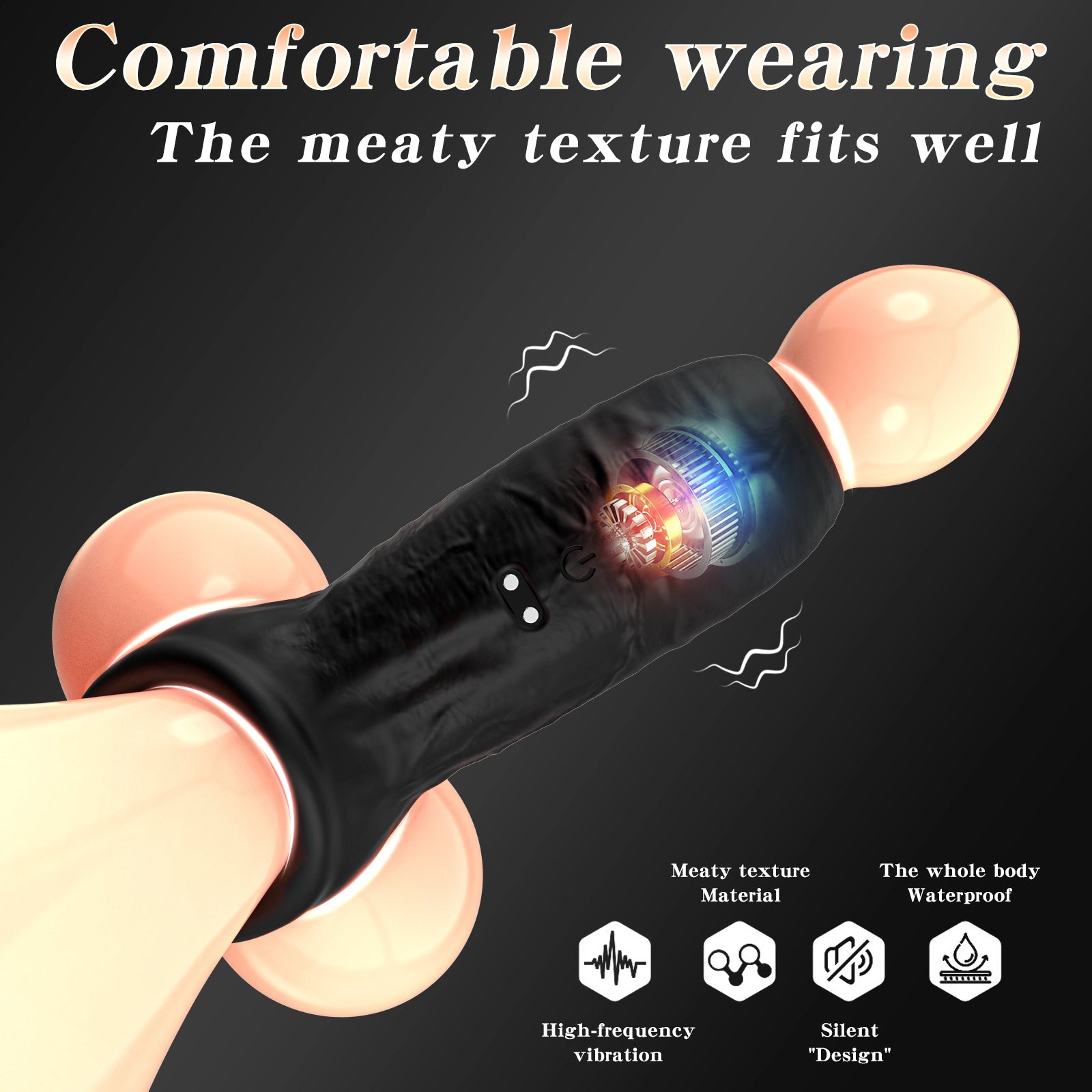 9-mode APP controlled condom vibrator for men and women