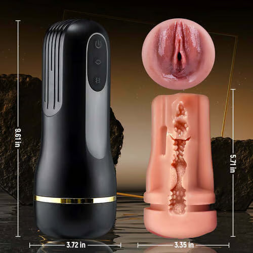 10 Vibrating Sucking Pocket Vagina Deep Throat Male Stroker