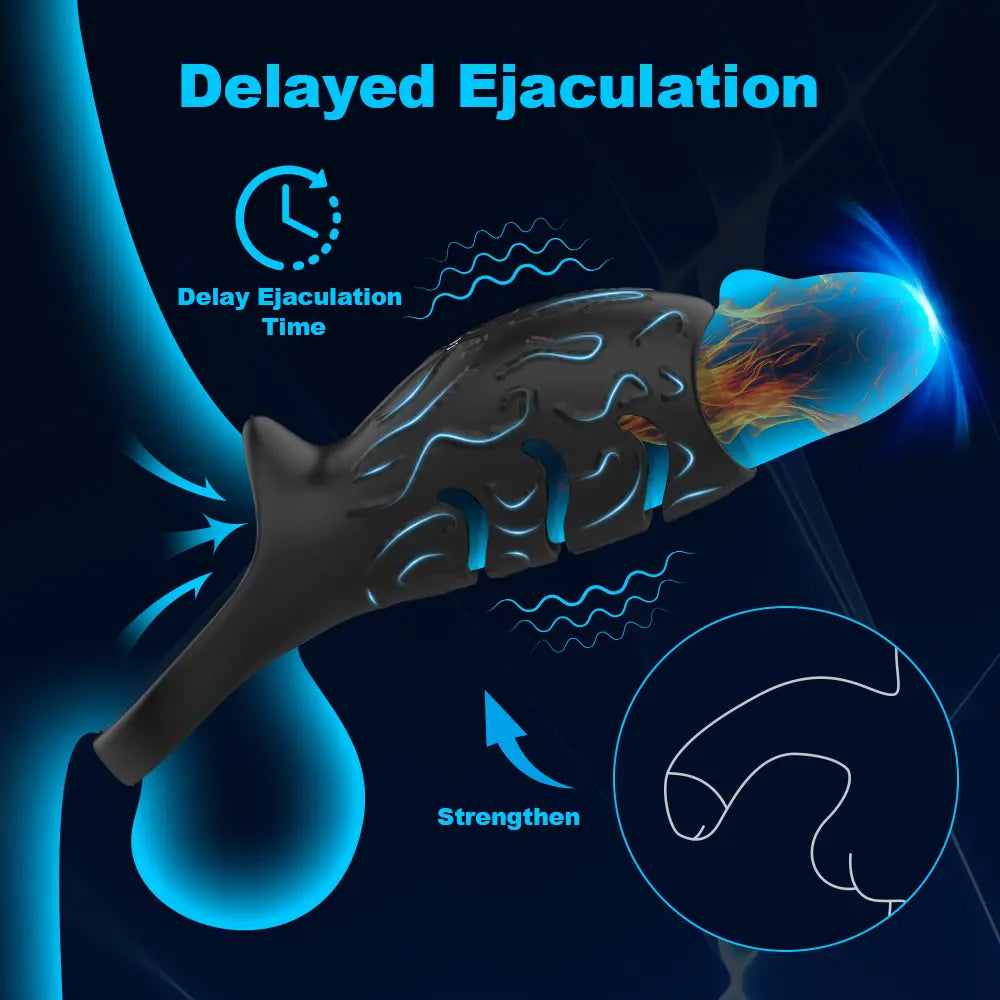 9-mode APP remote control, male penis ring and condom vibrator