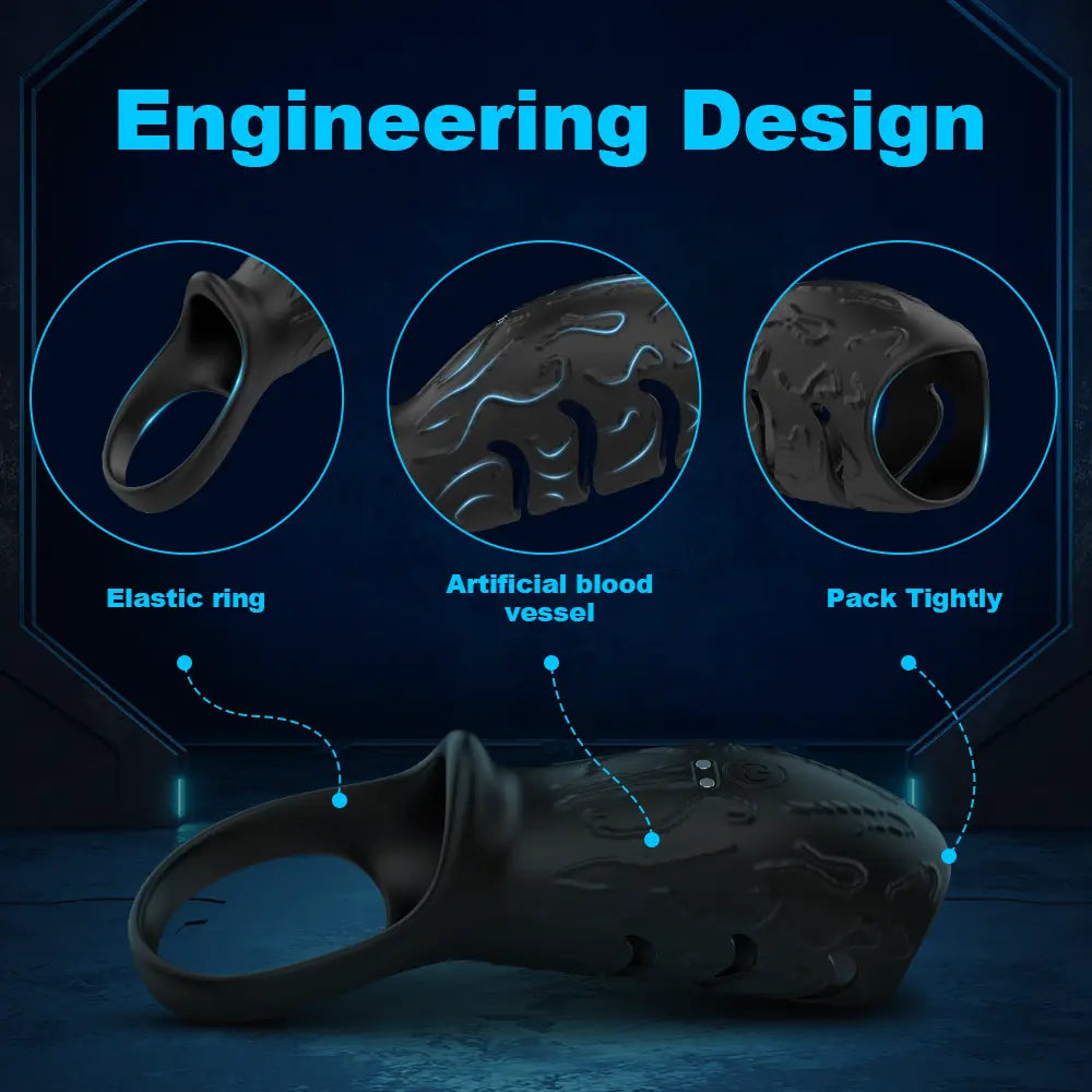 9-mode APP remote control, male penis ring and condom vibrator