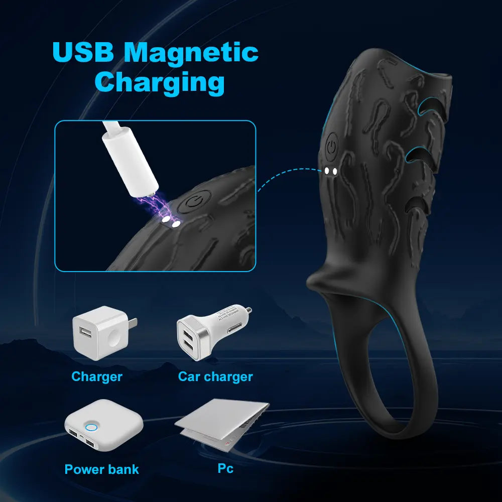 9-mode APP remote control, male penis ring and condom vibrator