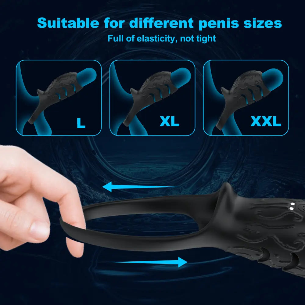 9-mode APP remote control, male penis ring and condom vibrator