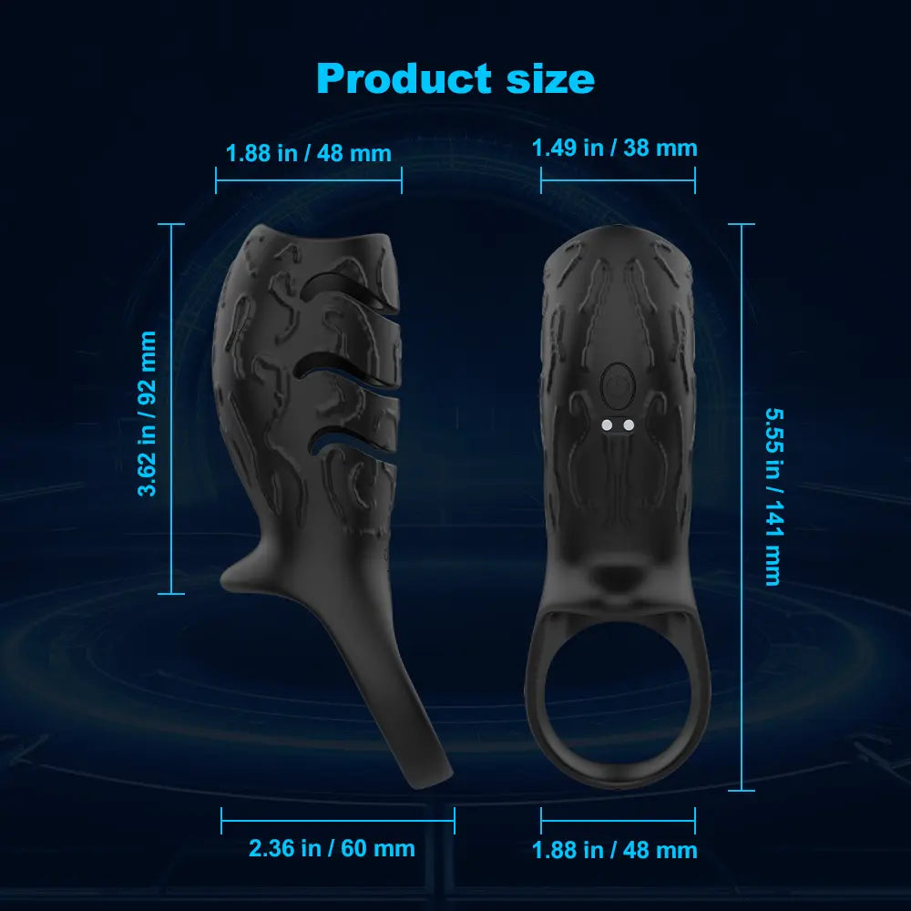 9-mode APP remote control, male penis ring and condom vibrator