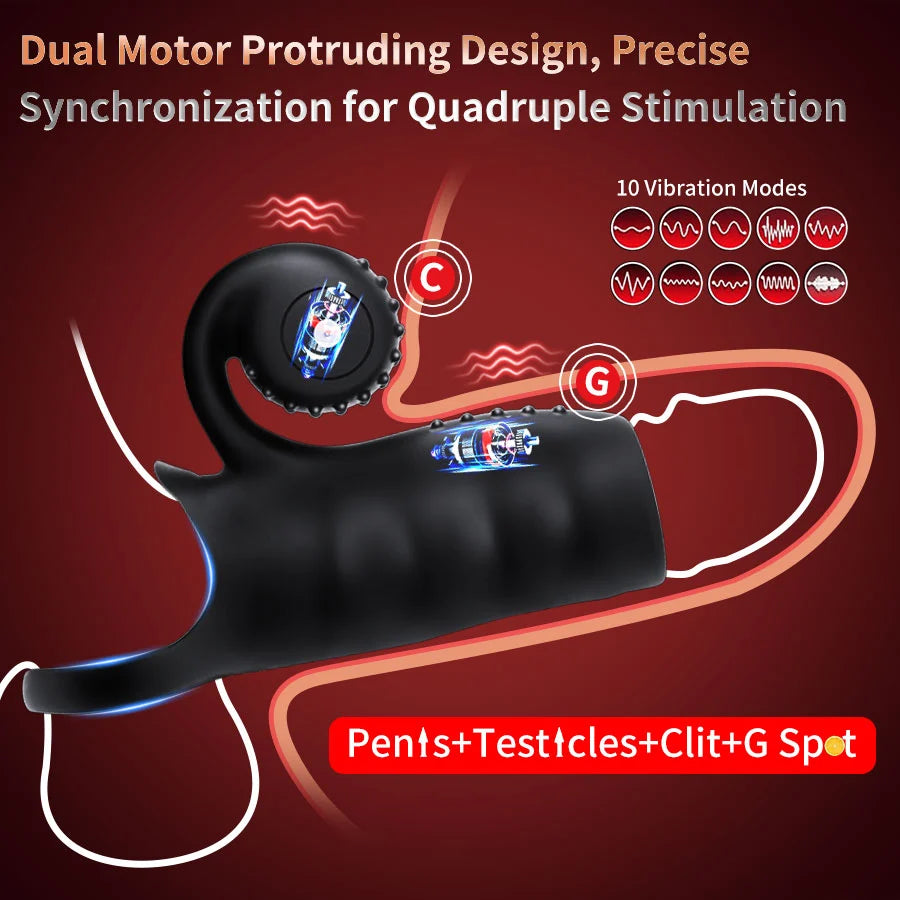 APP controlled 9 modes condom vibrator