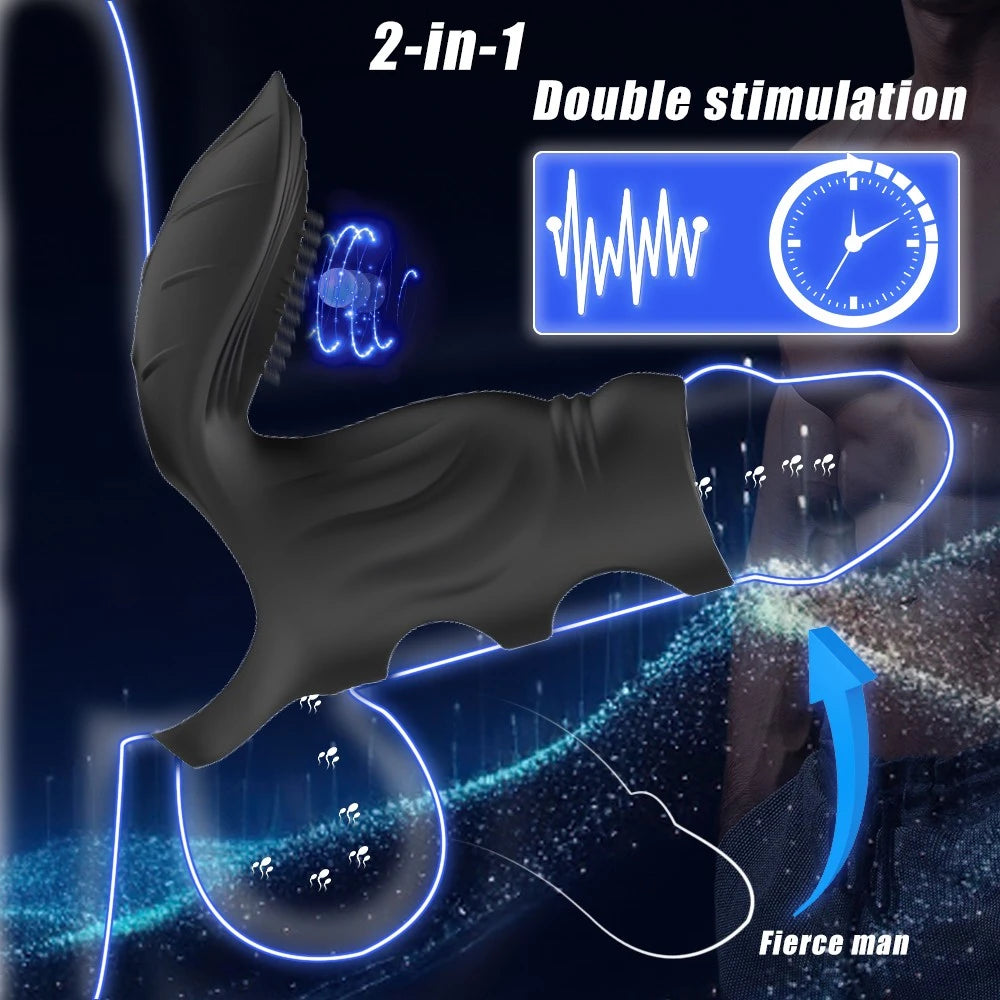 Couples interactive remote control 10 modes penis Sleeve Vibrator