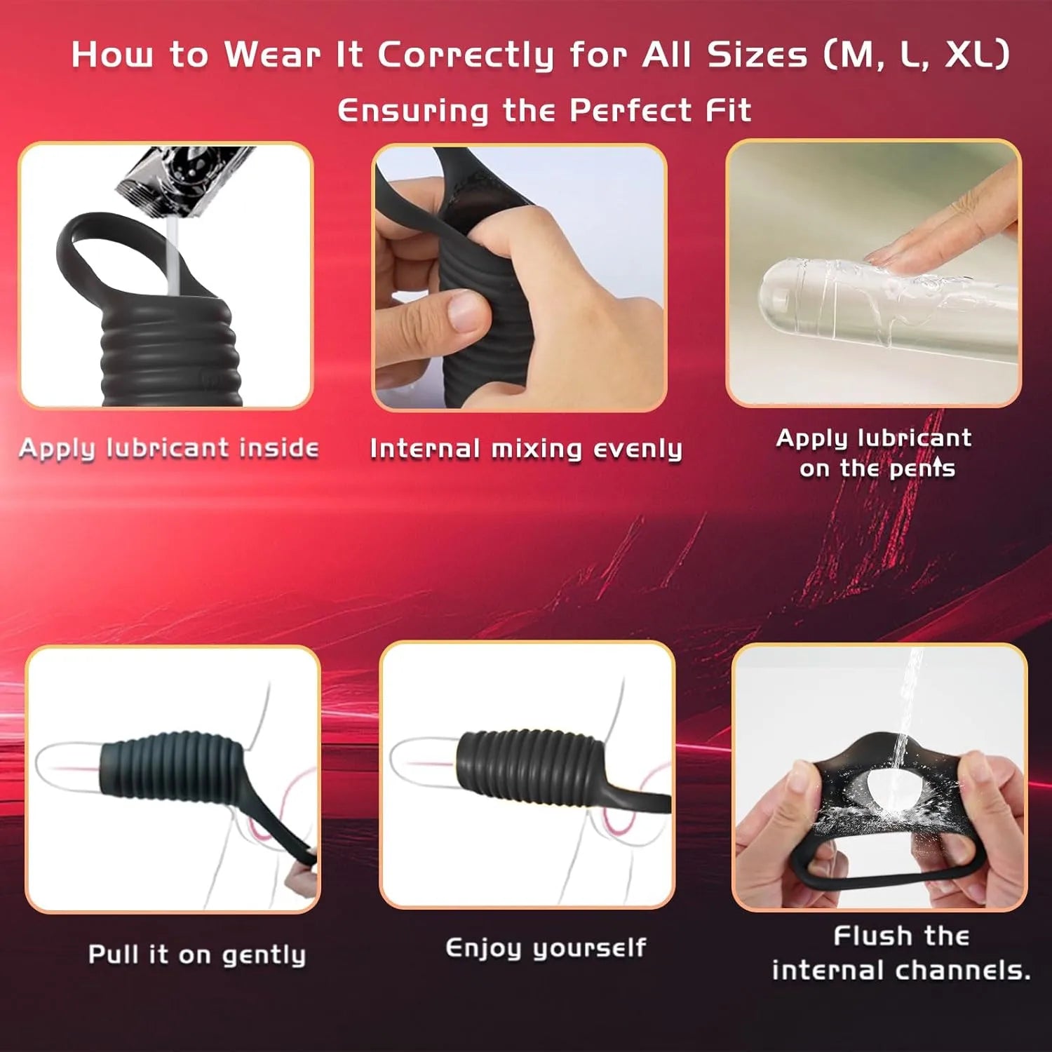 APP remote control penis extension ring Penis Sleeve Vibrator