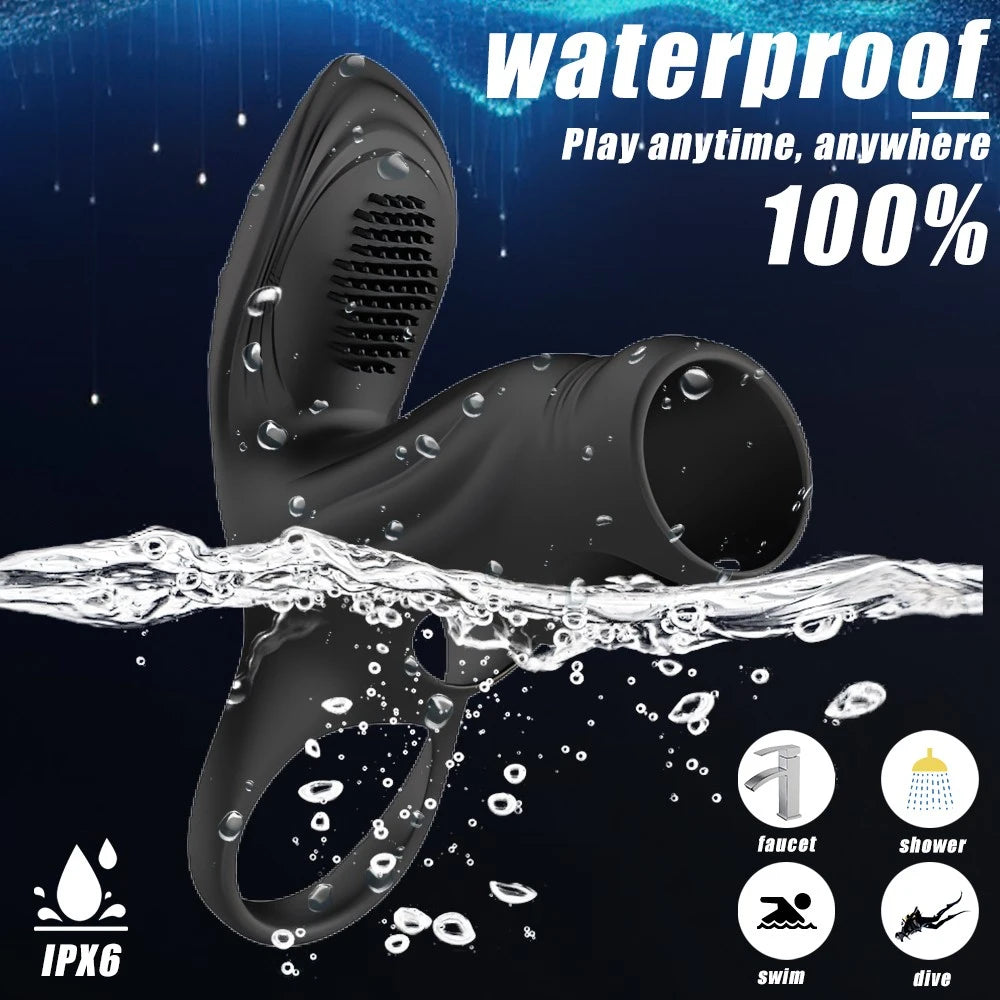 Couples interactive remote control 10 modes penis Sleeve Vibrator