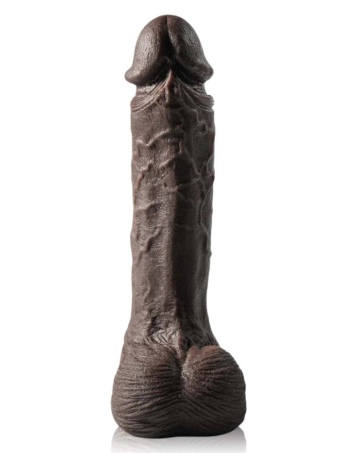 Non-Goo 10-inch black dildo with 7 thrusting modes and 3 vibration modes.