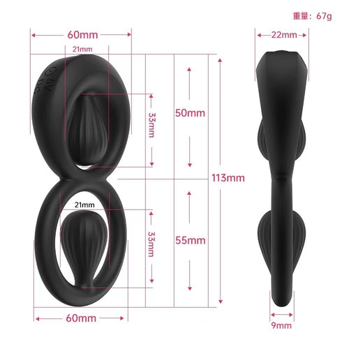 10 Modes Couples Clitoris Stimulation Perineum Vibrating Cock Ring