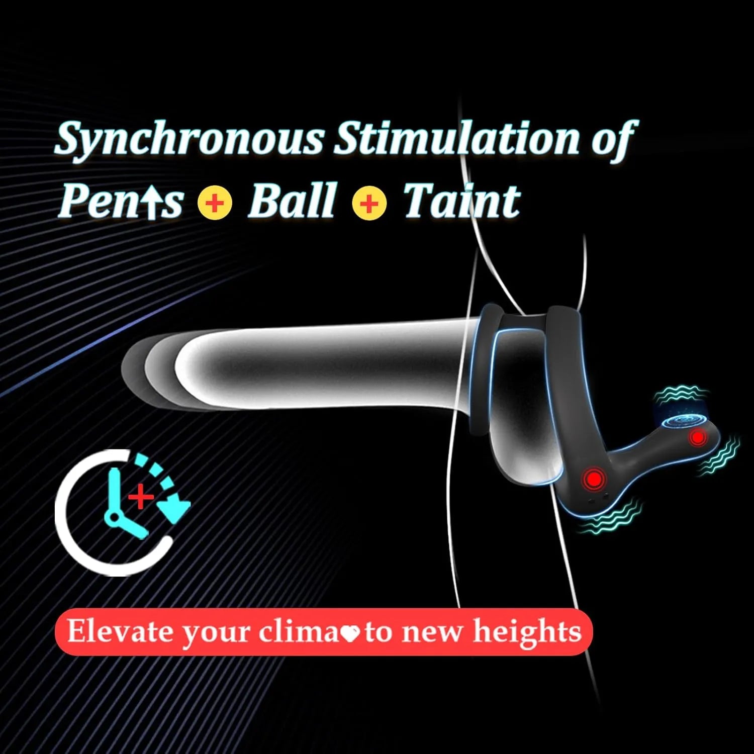 9-speed remote control dual ring vibrating penis ring couple stimulator
