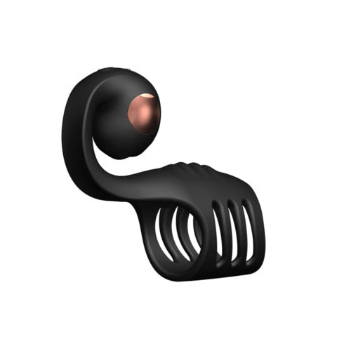 Snail-Shaped Dual Vibrator Ring with Clitoral Stimulator