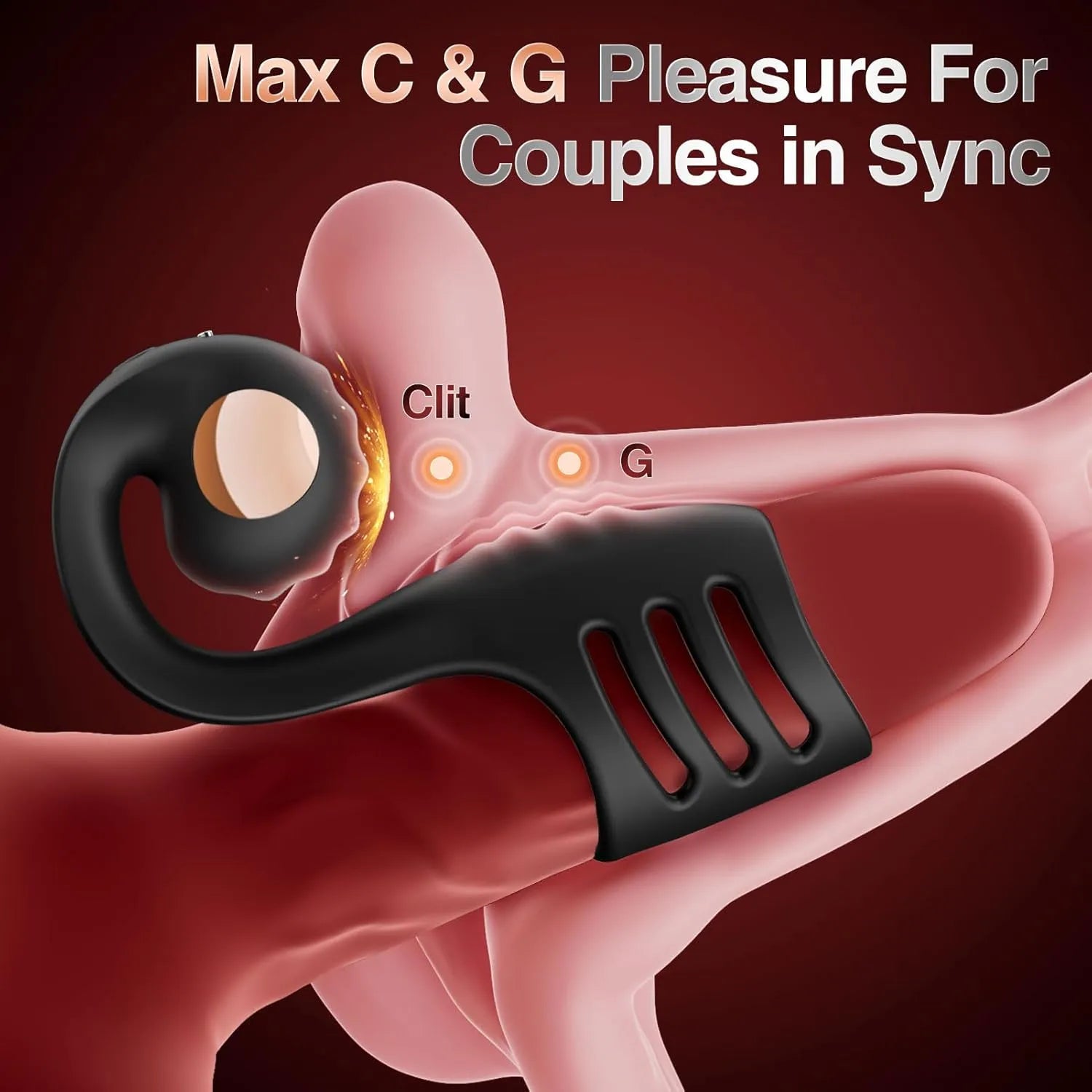 Snail-Shaped Dual Vibrator Ring with Clitoral Stimulator