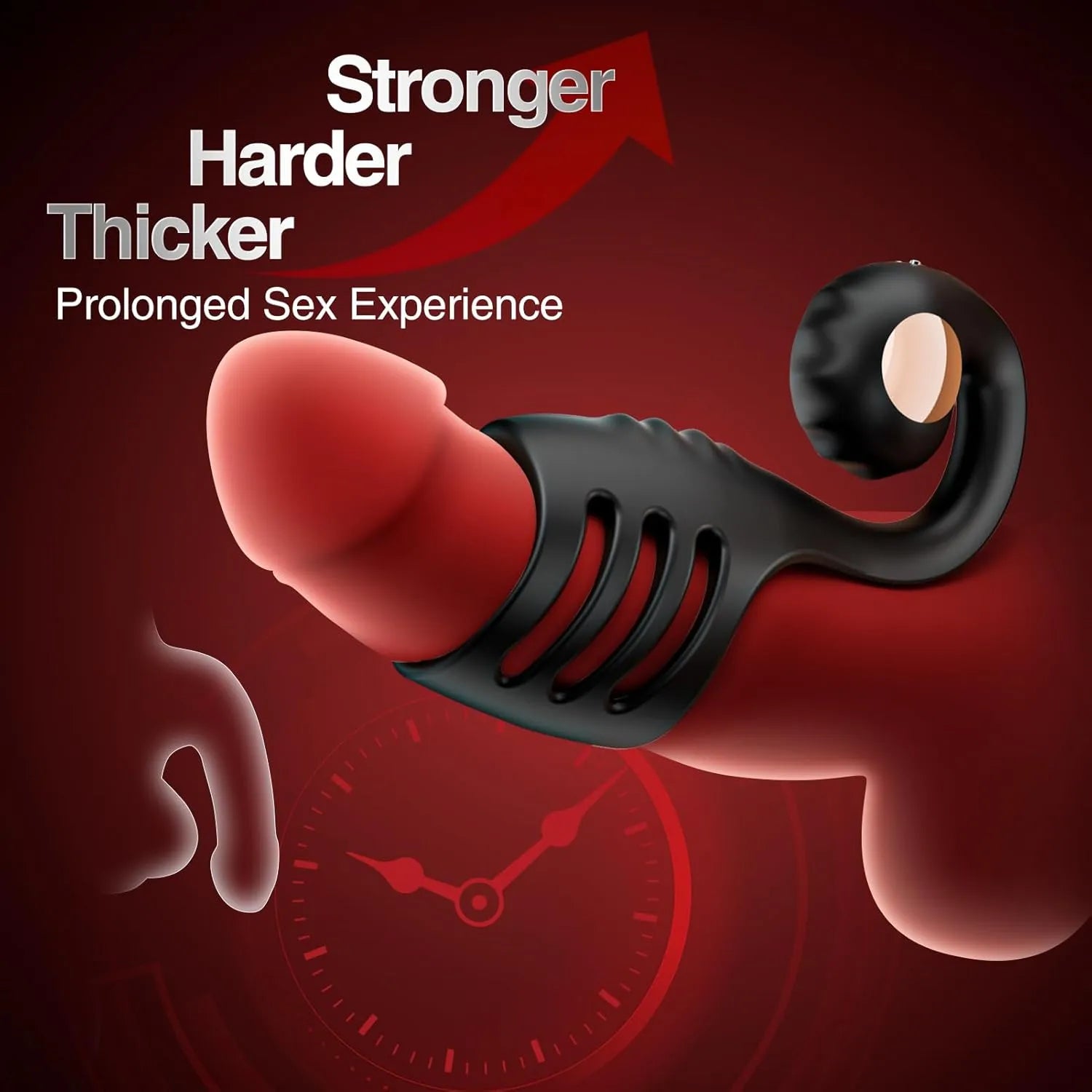Snail-Shaped Dual Vibrator Ring with Clitoral Stimulator