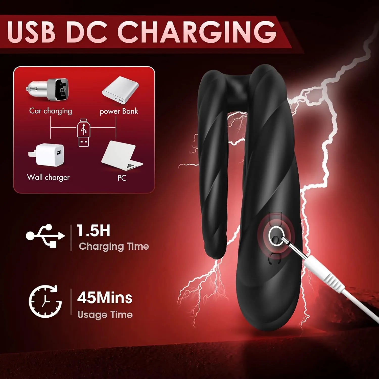 Testicle-Stimulating Vibrating Ring with App Control