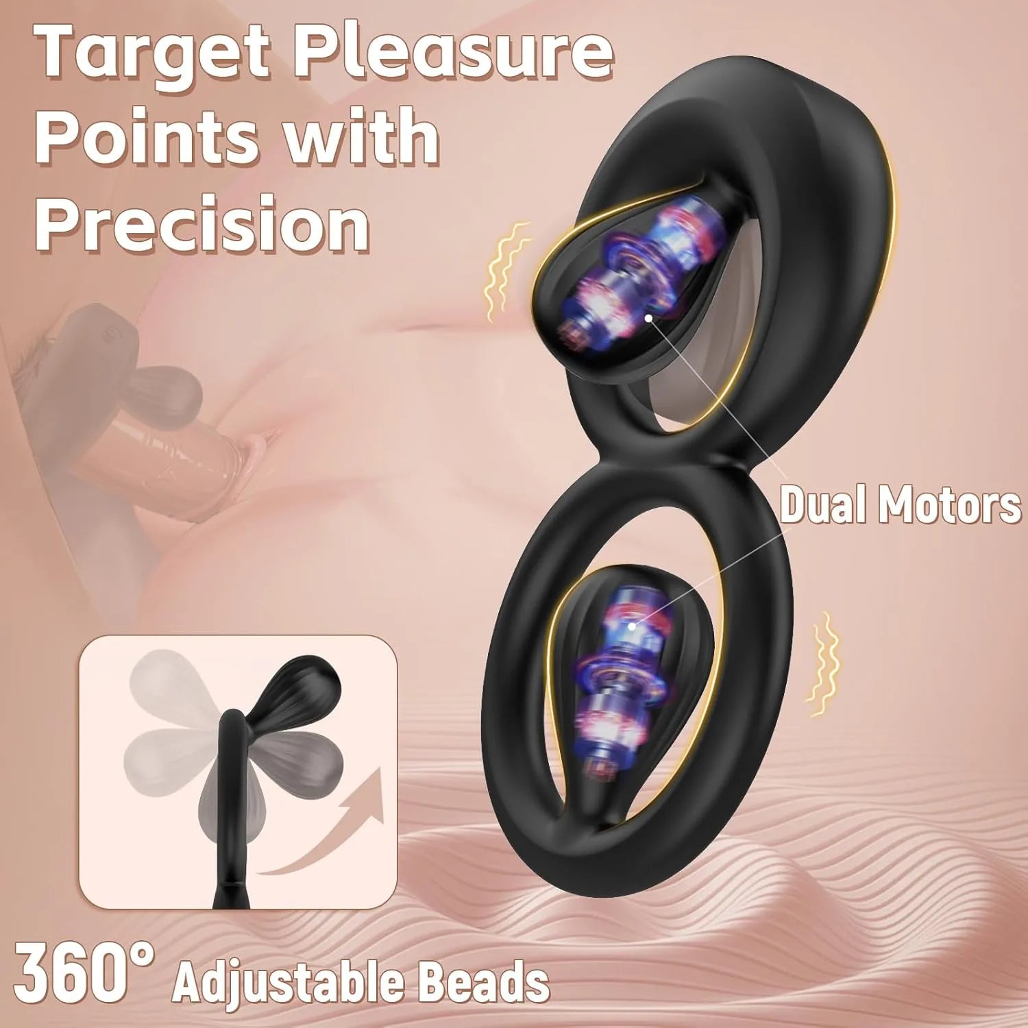 10 Modes Couples Clitoris Stimulation Perineum Vibrating Cock Ring