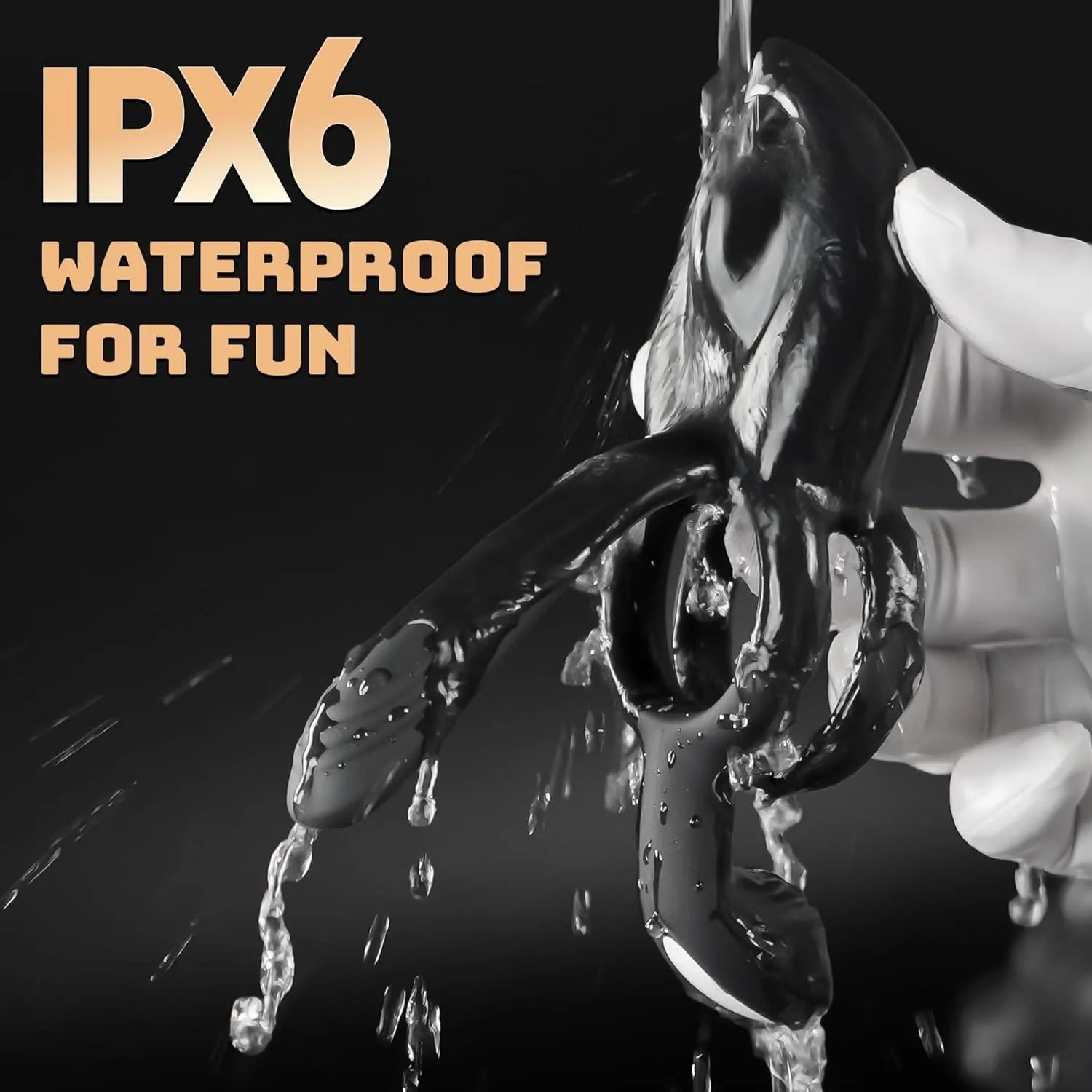 Remote controlled 10-mode 4-in-1 penis ring vibrator for men and women, stimulates G-spot, clitoris,