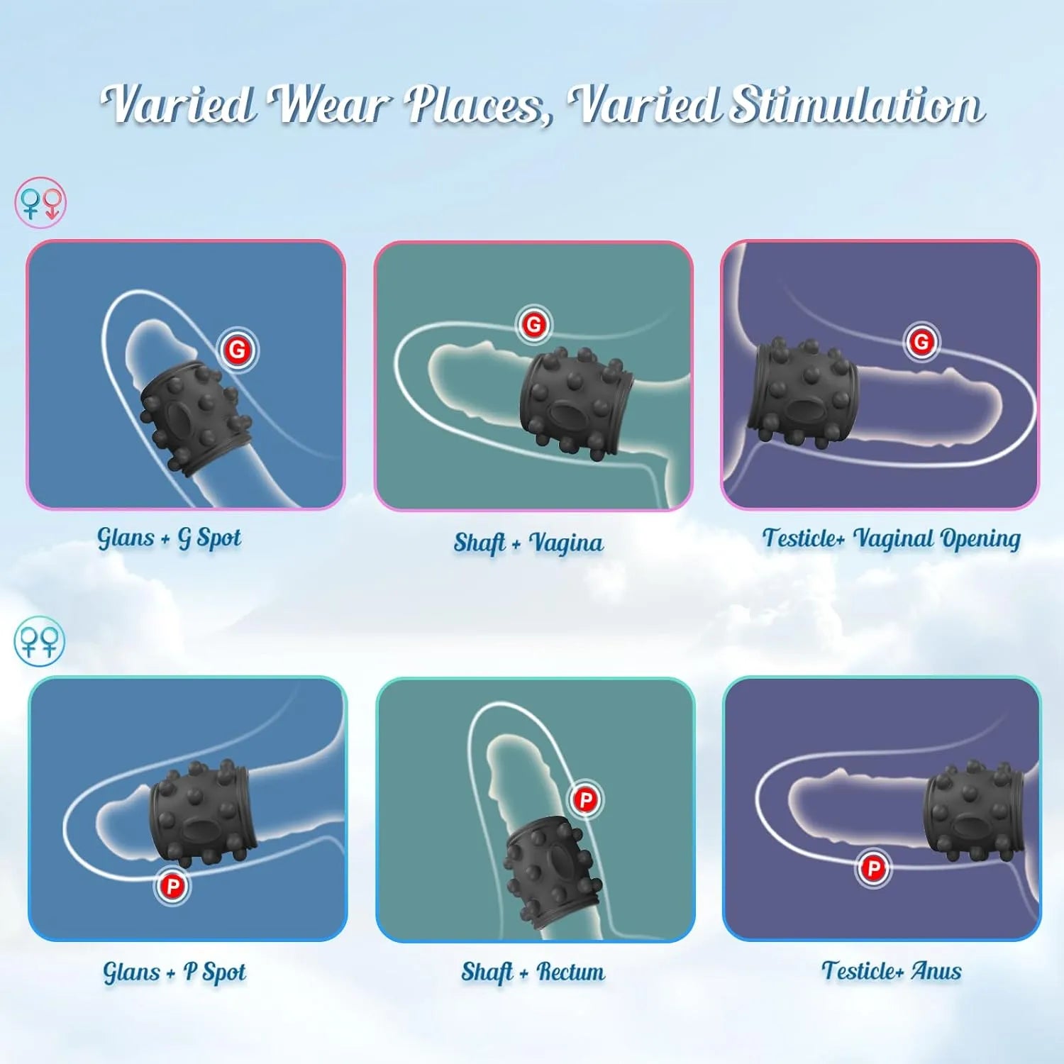 Men's 10 Mode Cock Ring Vibrator