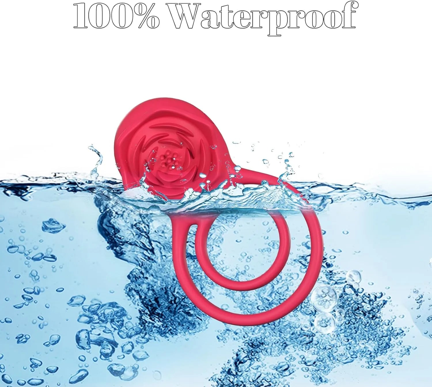 7 Modes Rose Clitoris Stimulation Vibrating Cock Ring Couple Supplies