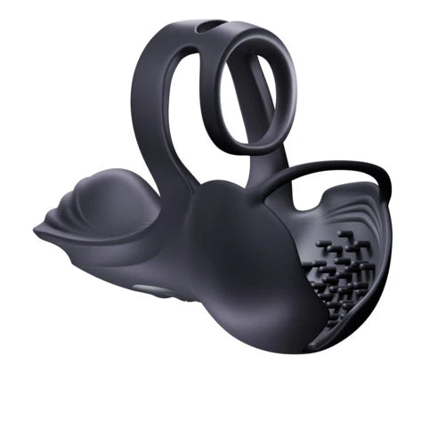 App controlled male testicle wrapped penis ring vibrator with 9 vibration and 3 heating modes