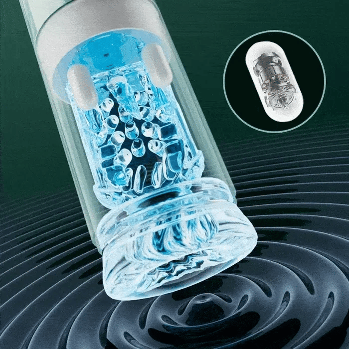 Men's waterproof penis vibrating masturbator sucking rotation thrust