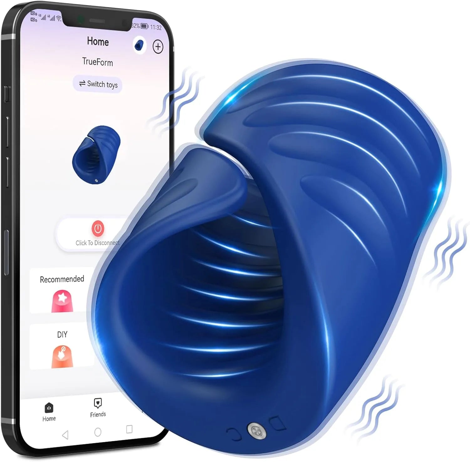 App-Controlled Vibrating Penis Head Vibrator