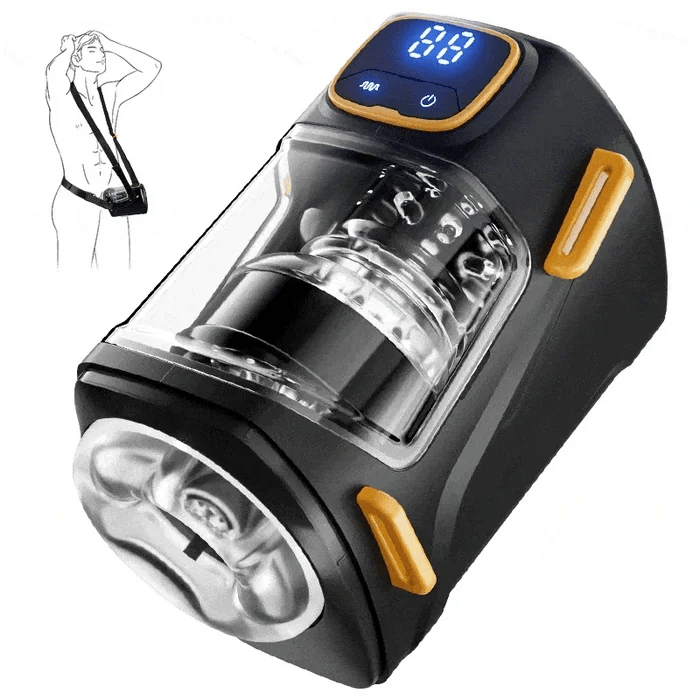 Portable penis vibrator for men with 9 thrusts and vibrations