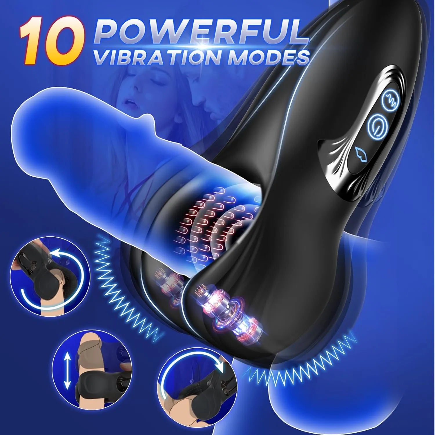 10 Modes Male Bite Penis Trainer