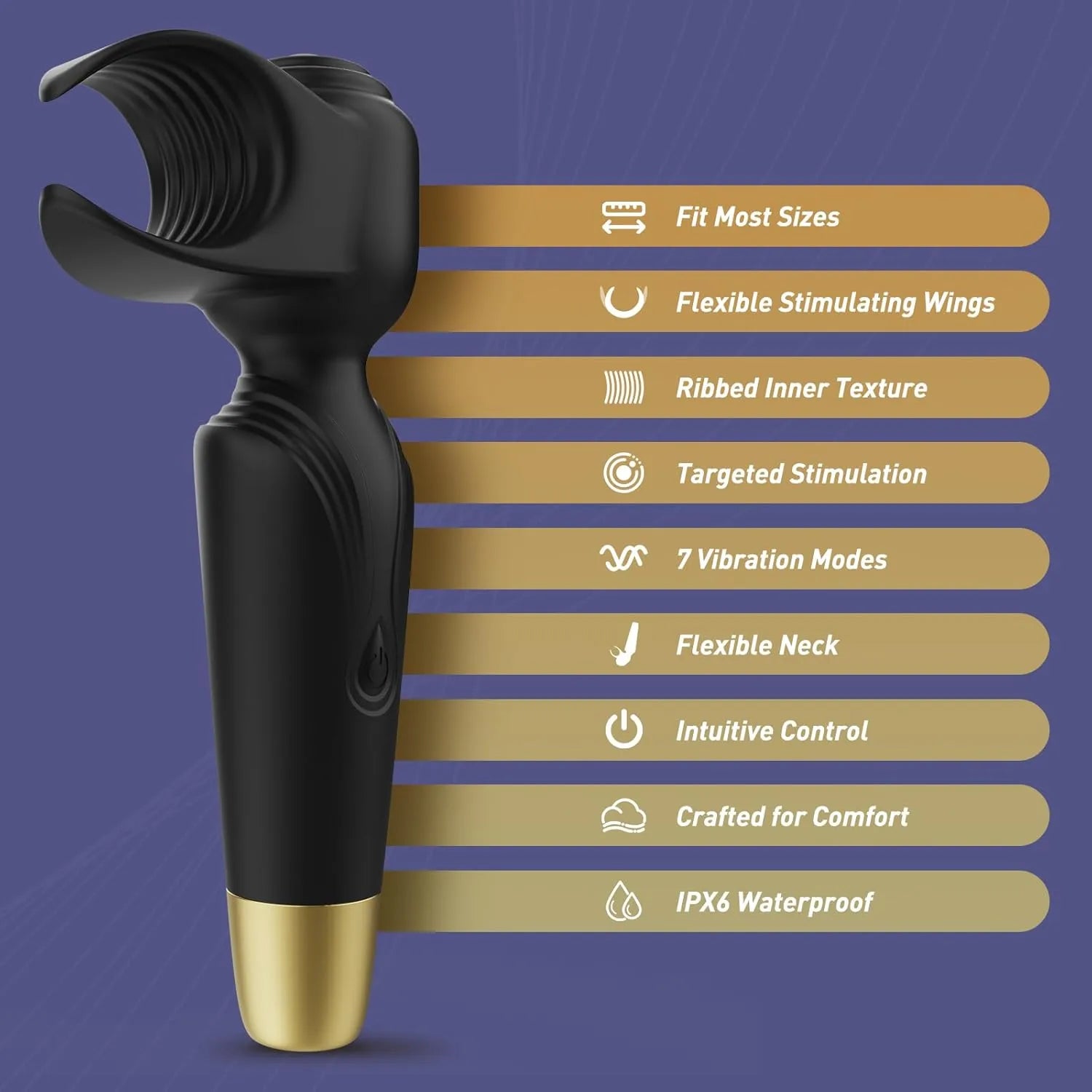 2-in-1 Couples Penis Vibrator with Clitoral Head