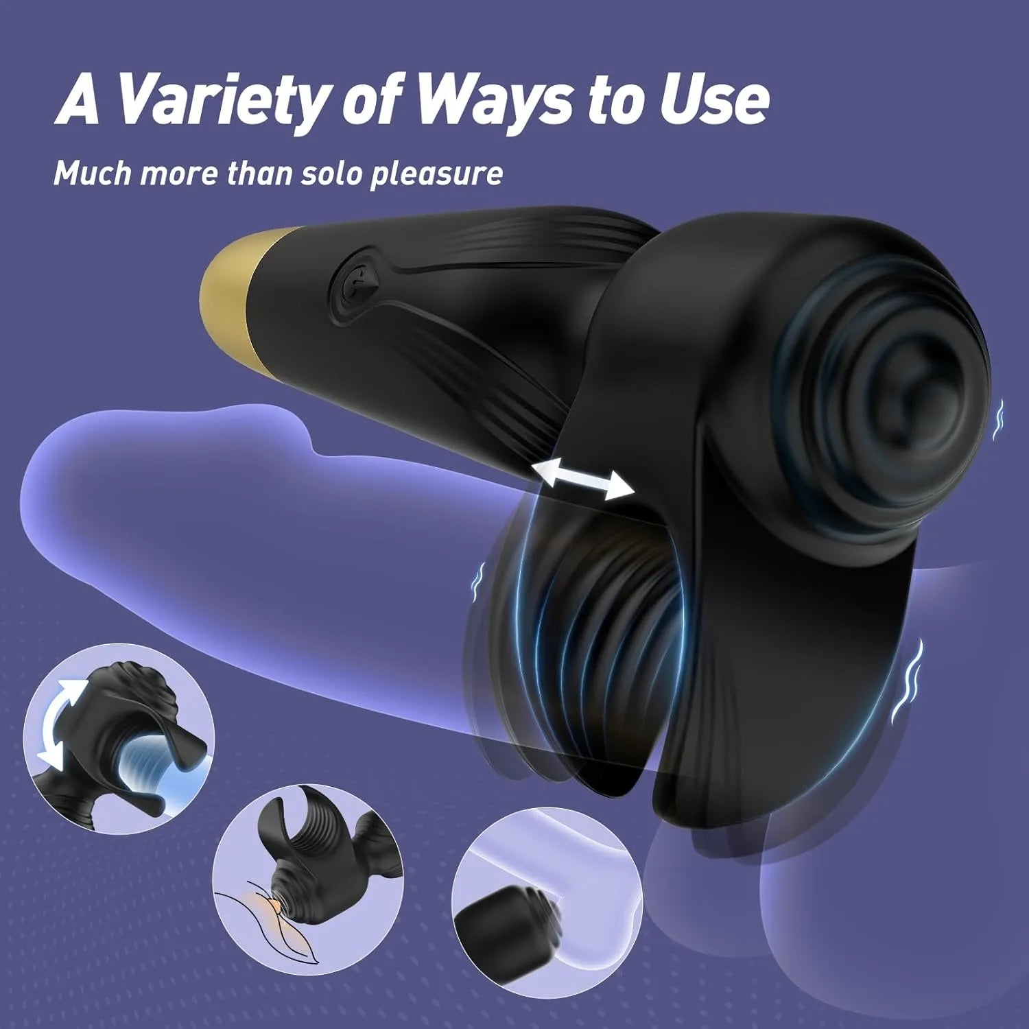 2-in-1 Couples Penis Vibrator with Clitoral Head