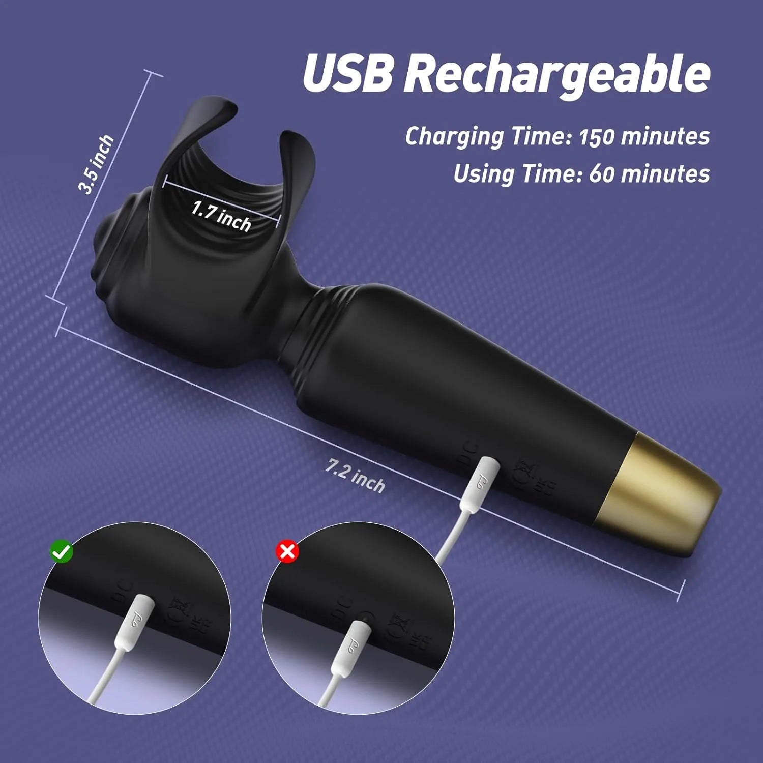 2-in-1 Couples Penis Vibrator with Clitoral Head