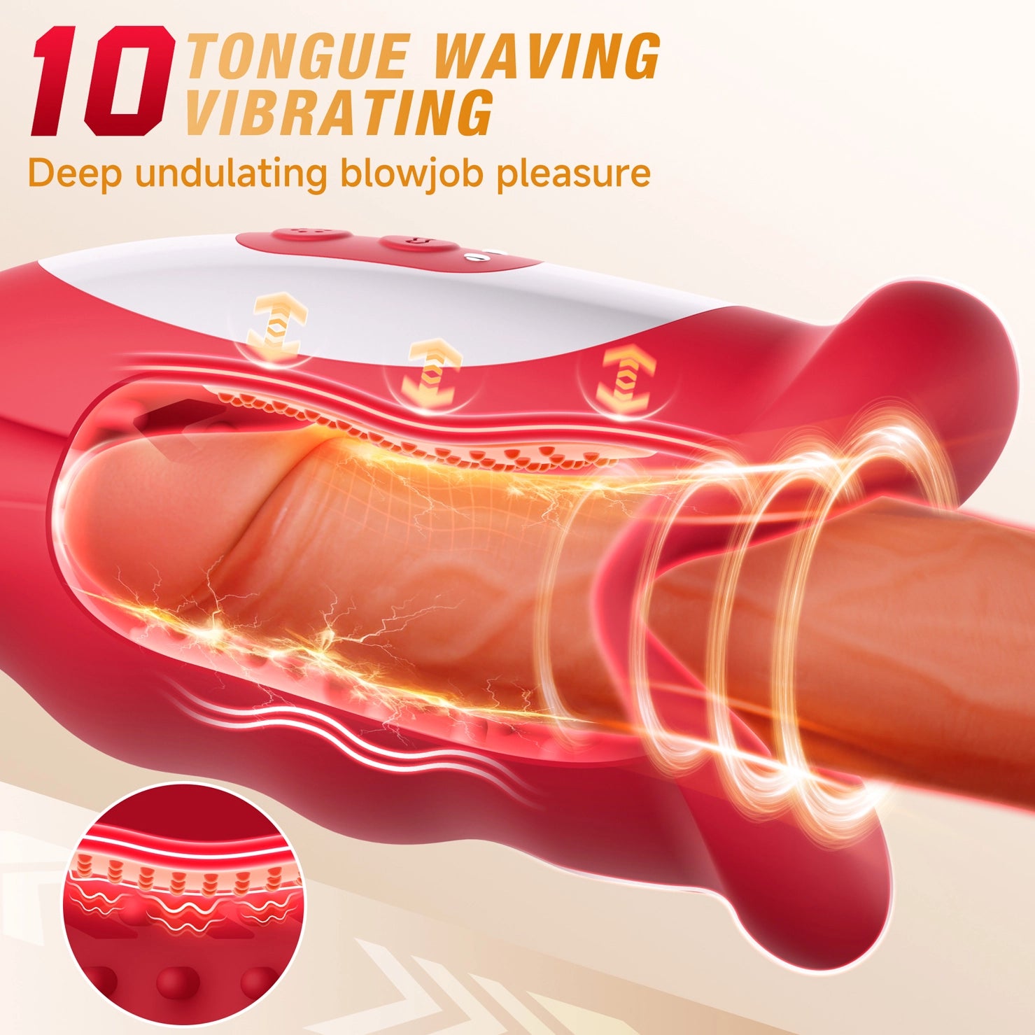 3 motors and 10 rocking vibrators App controlled hollow design