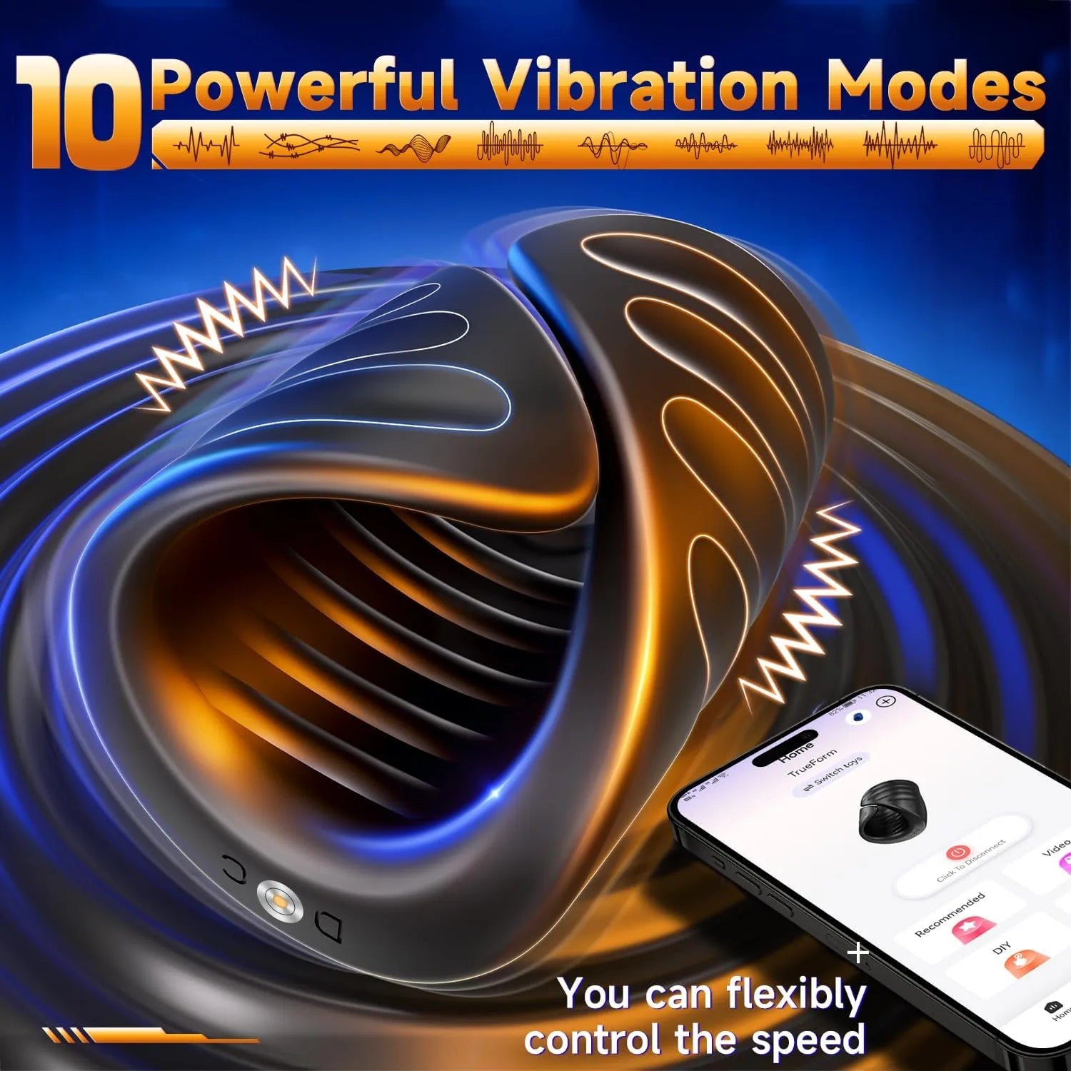 App-Controlled Vibrating Penis Head Vibrator