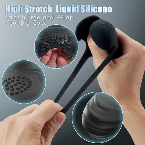 APP Controlled 10-Level Vibration Penis Ring Testicle Stimulator