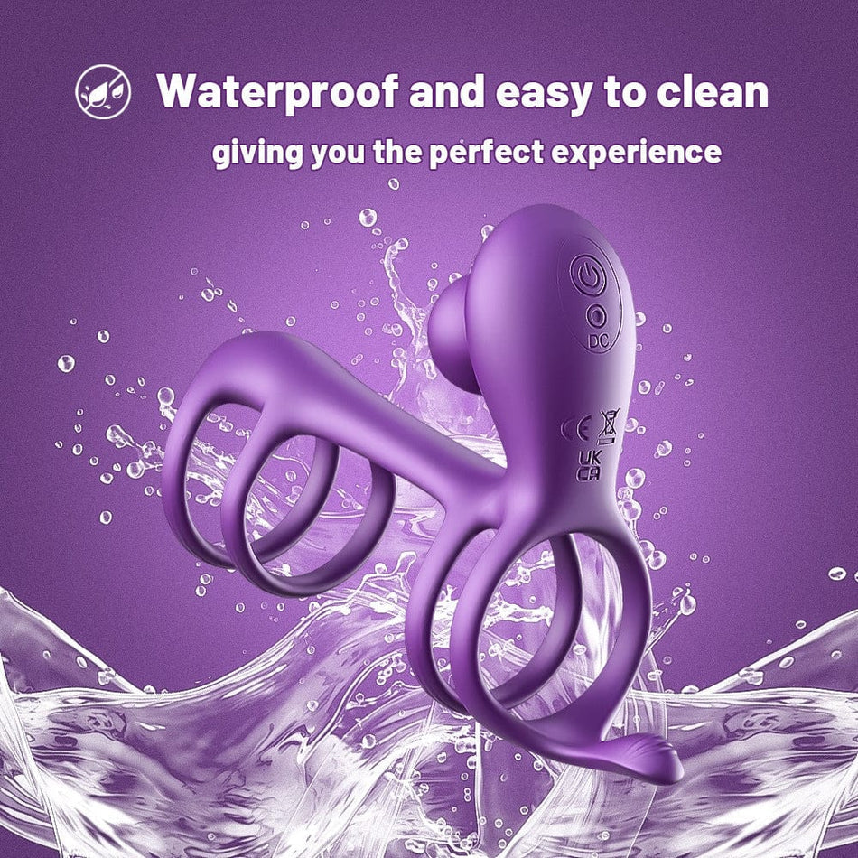 Male multi-ring wearable penis ring vibrator