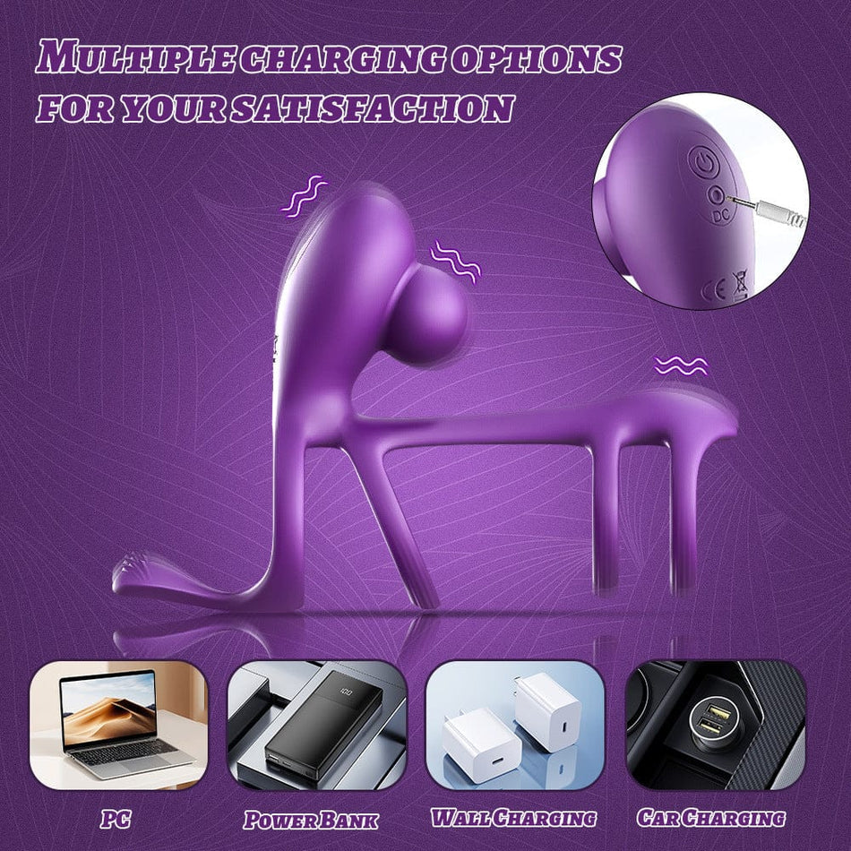 Male multi-ring wearable penis ring vibrator