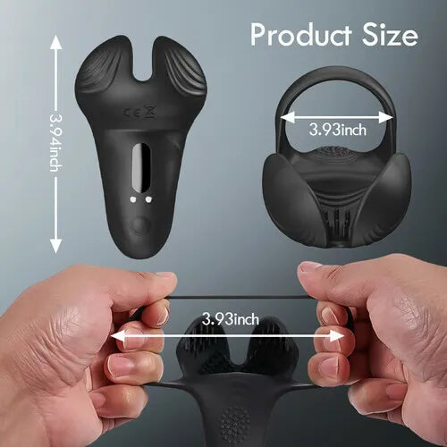 APP Controlled 10-Level Vibration Penis Ring Testicle Stimulator