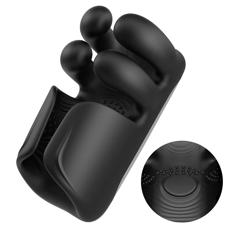 Penis vibrator-automatic ten-frequency four-finger pinching and tapping glans massage