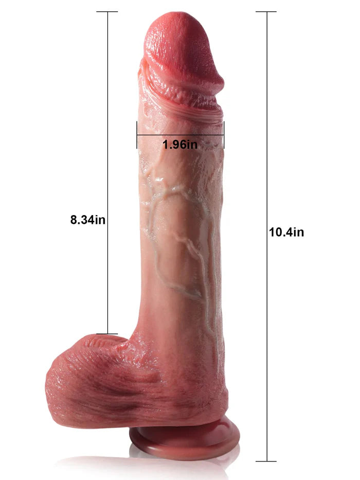 G 10-in electric dildo with 7 thrusting modes and 3 vibration modes.