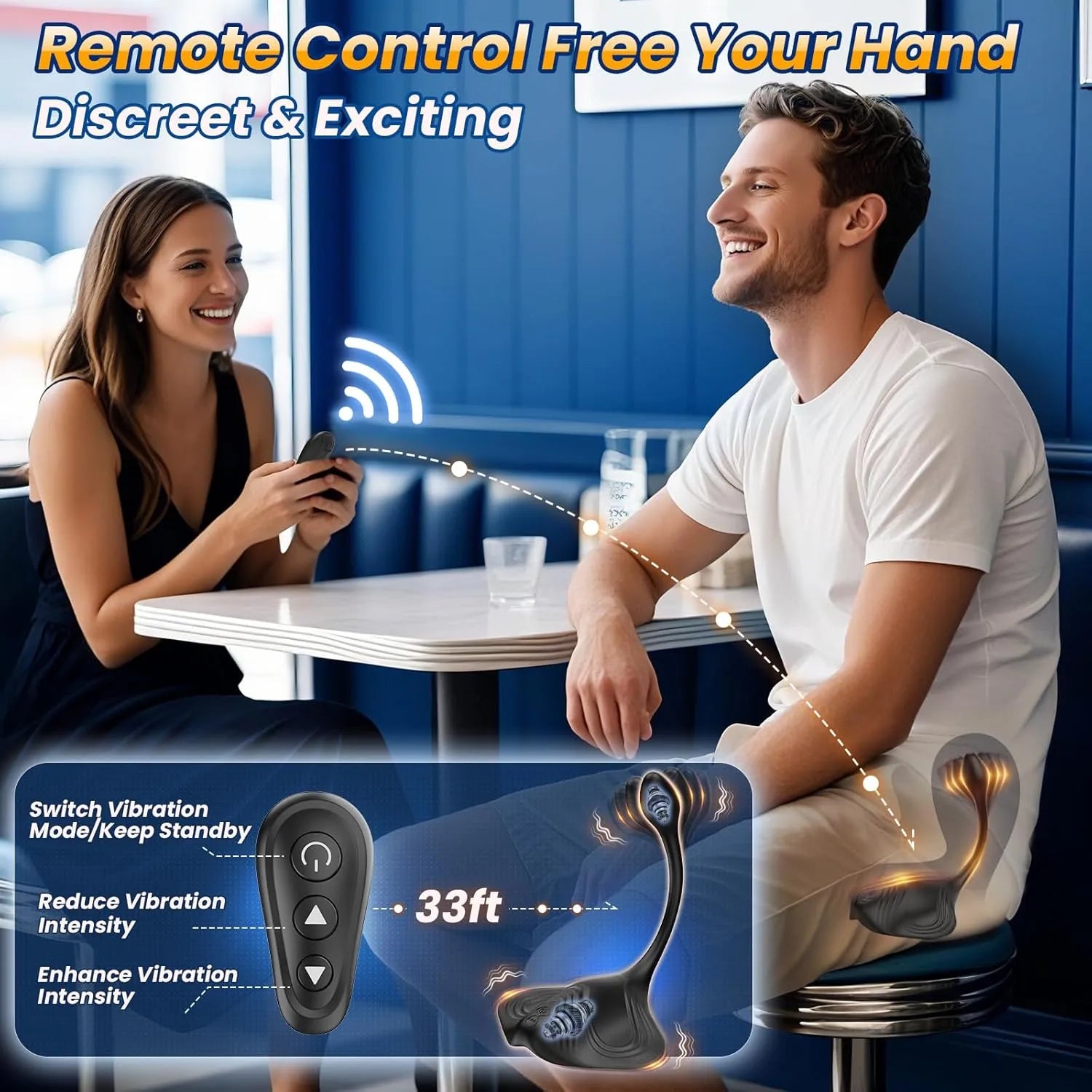 Remote Control 9+9 Prostate Anal Dildo Butt Plug Penis Vibrator Mount Perineum Clitoris Stimulator