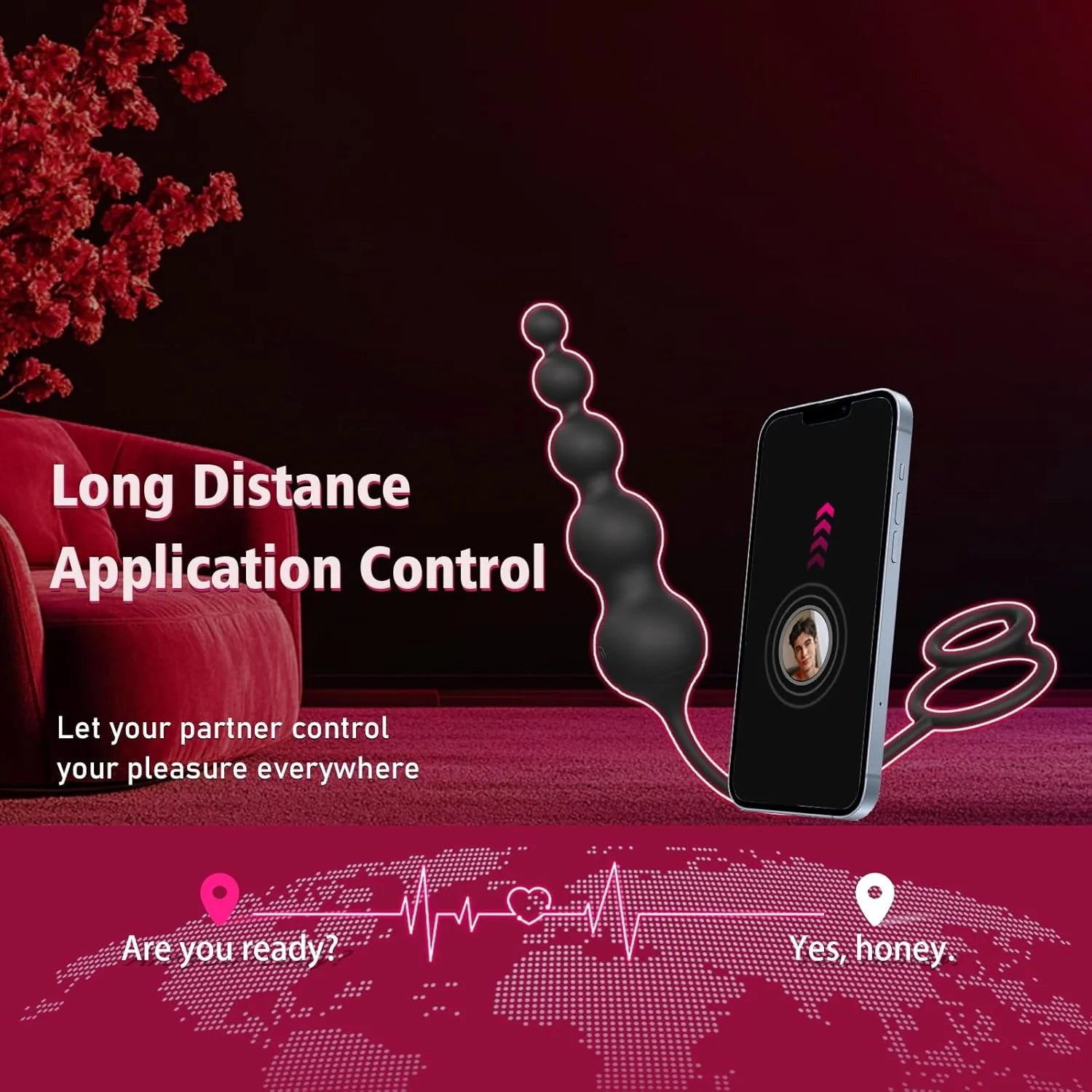 9-mode remote control APP prostate massager penis ring vibrator anal plug pull beads