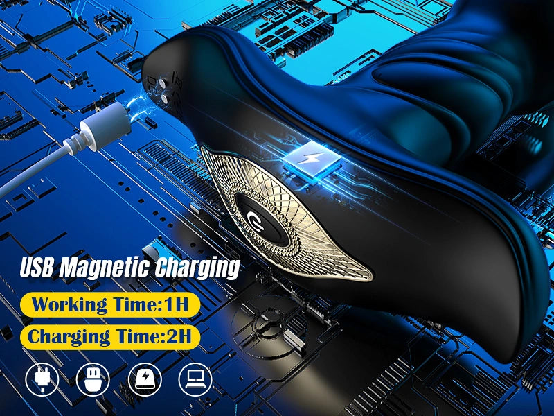 Remote-Control Male Anal Vibrator with Thrusting & Slapping