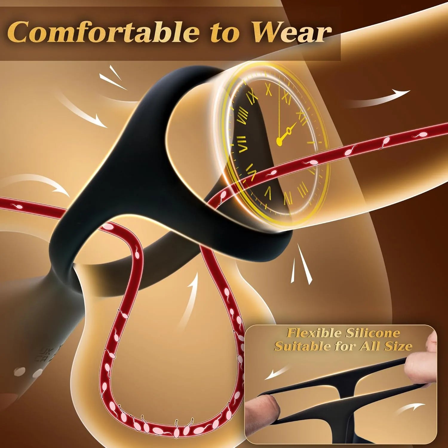 10 Modes Prostate Butt Plug Vibrating Cock Ring Toy with Remote Control