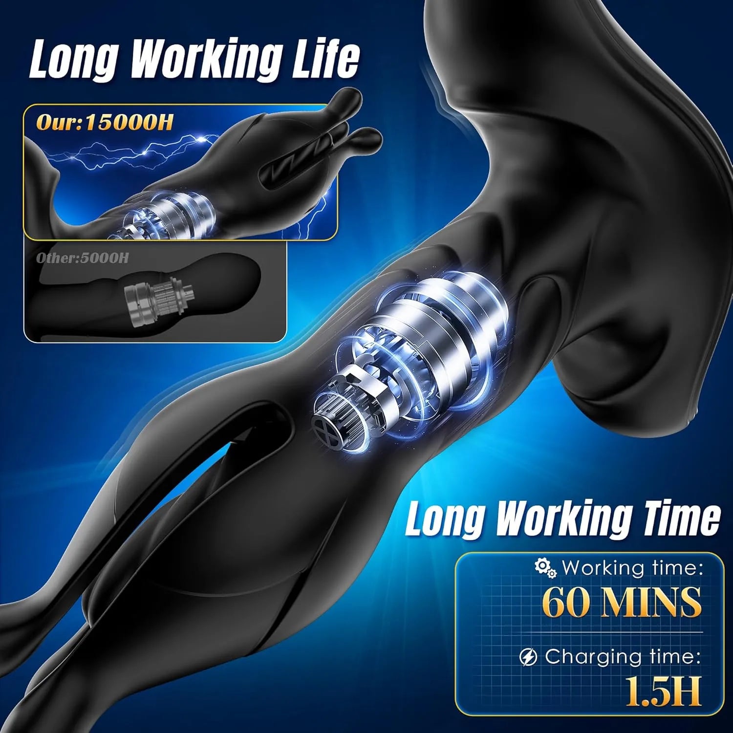 Remote-Control Male Anal Vibrator with Thrusting & Slapping