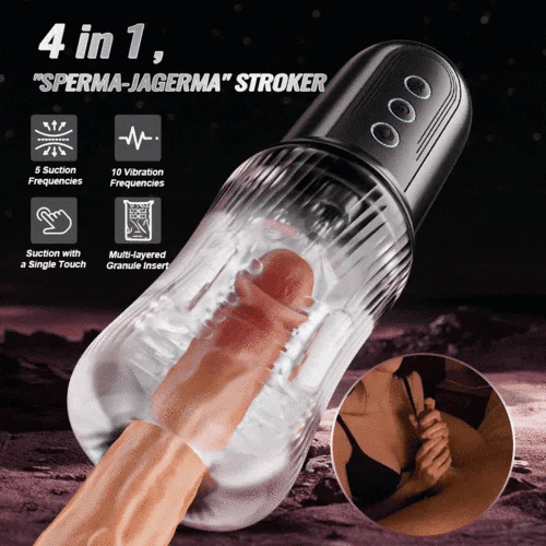 Male dual-vibration egg, 5-frequency suction, 10-frequency vibration male penis vibrator.