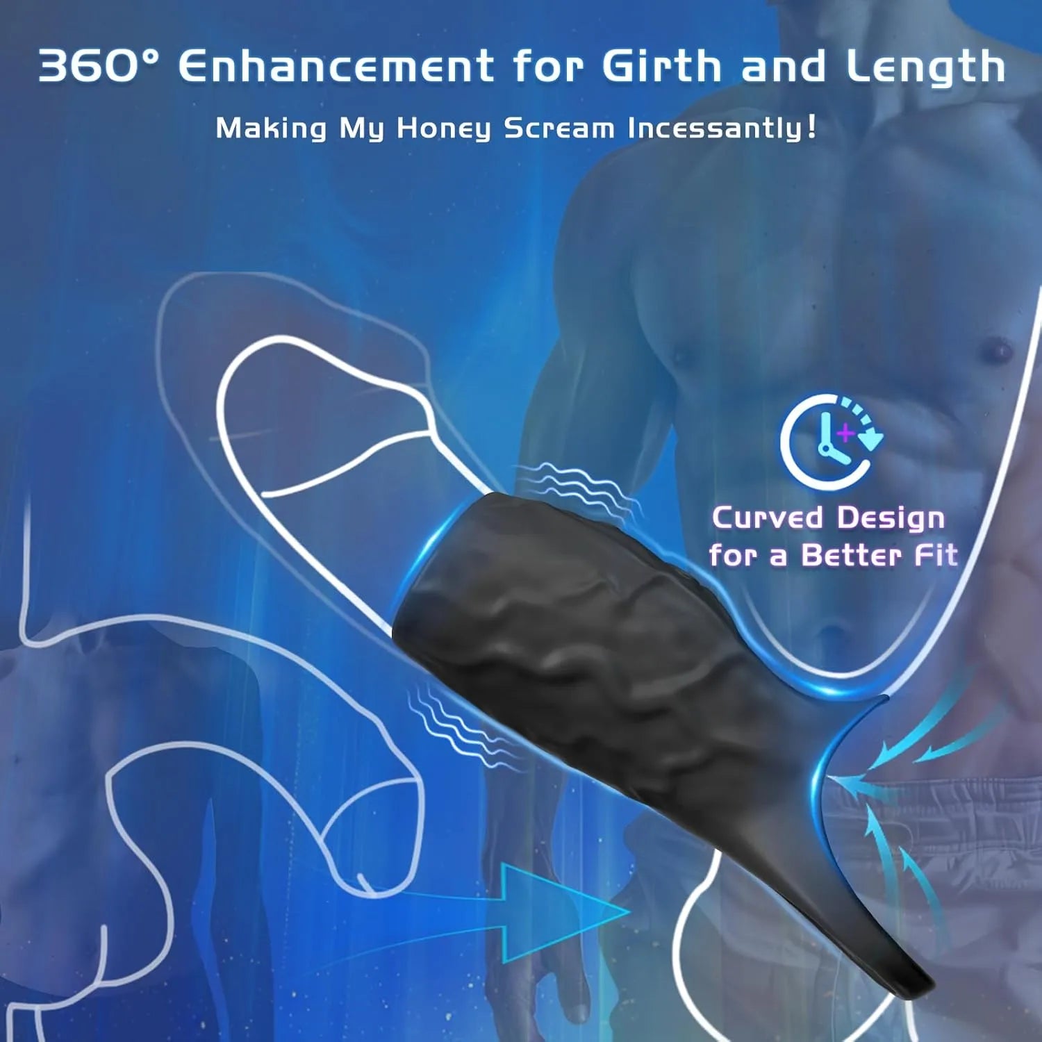 10-frequency male testicular G-spot stimulation Penis Sleeve Vibrator