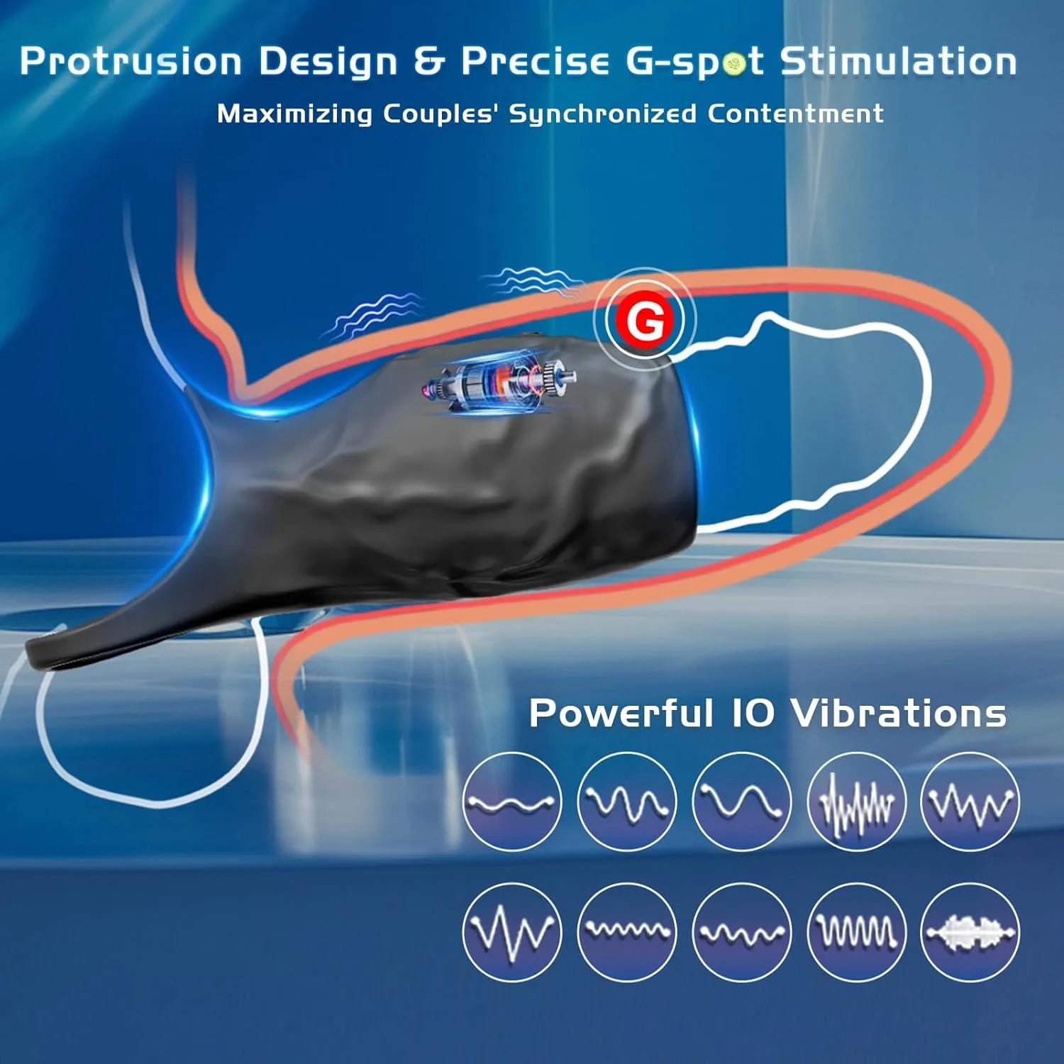 10-frequency male testicular G-spot stimulation Penis Sleeve Vibrator