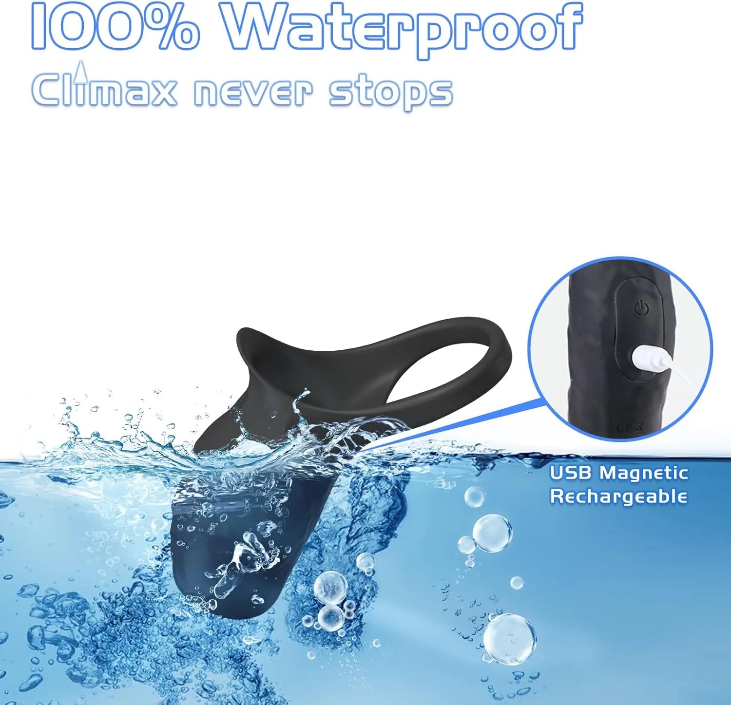 10-frequency male testicular G-spot stimulation Penis Sleeve Vibrator