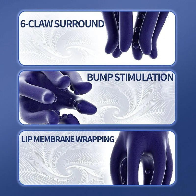 10 Vibration Modes Penis Head Stimulation Vibrator with Tentacle Massage Particles