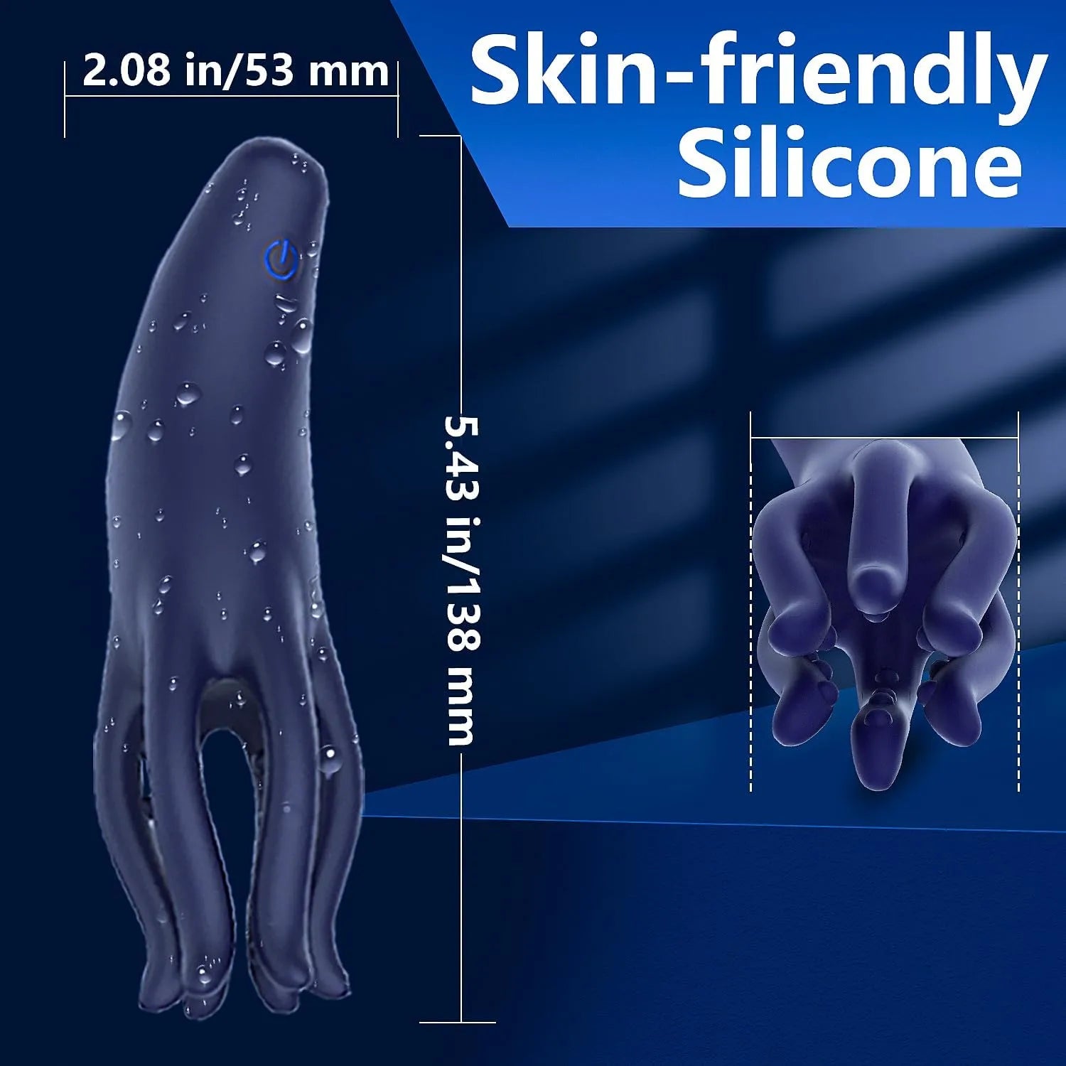 10 Vibration Modes Penis Head Stimulation Vibrator with Tentacle Massage Particles