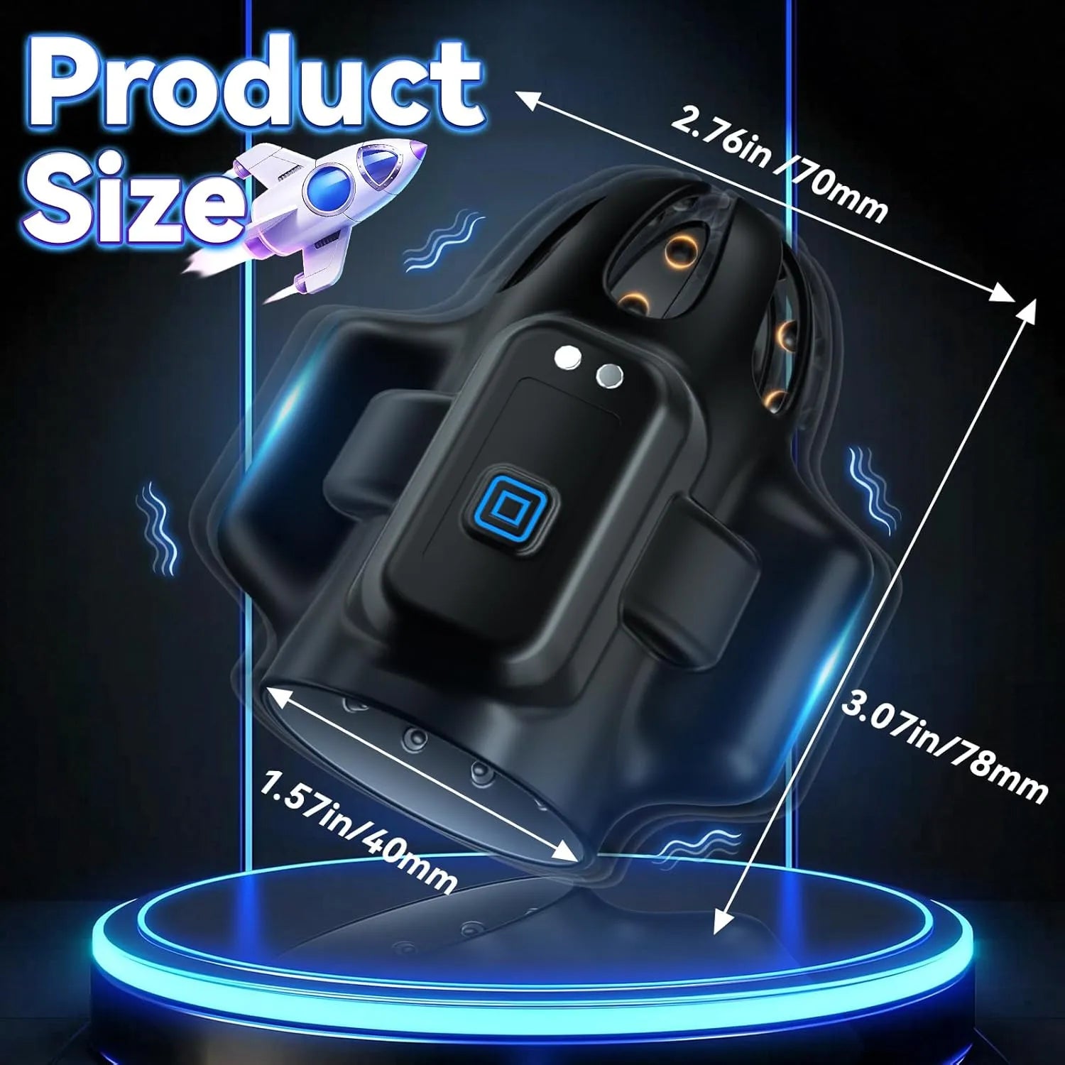 10 modes and 2 motors male penis glans vibrator